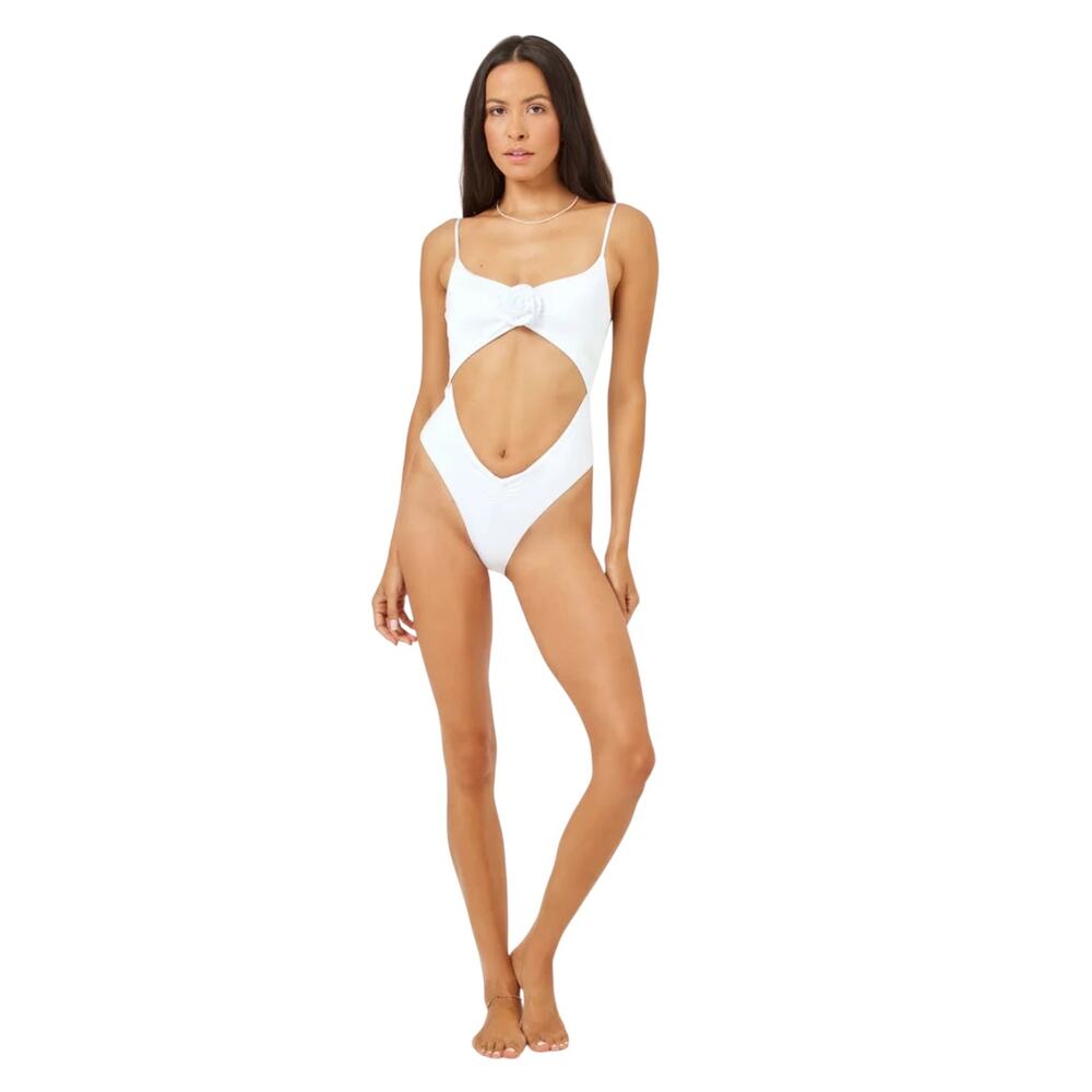 NWT! L*Space Sierra One-Piece Rose Swimsuit in White - Size Small - Picture 2 of 10